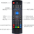 Miniatyrbild 3 av 3: Air Mouse för Android tv Box, MX3 Pro Trådlöst tangentbord 2.4G Smart TV Fjärrkontroll med rörelsesensorspelhandtag Android Fjärrkontroll