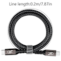 Miniatyrbillede 3 af 7: USB4 datakabel PD 240W 5A hurtigopladning USB C til USB C kabel Thunderbolt-kompatibel 4 8K@60Hz kabel USB C 40Gbps 8K@60H 0.2M