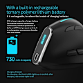 Miniatyrbillede 6 af 9: Trådløs Bluetooth Ergonomisk Vertikal Mus Programmerbare Tilpassede Knapper Indbygget Hukommelse USB Computermus til Kontor Spil Højre Hånd PC Mus