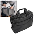 Miniatyrbillede 2 af 5: Sort 15 tommer Business Laptop Skuldertaske Kontor Rejse Vandafvisende Udvidelig Laptop Aktentaske Sort 15 tommer