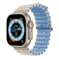 Miniatyrbilde 5 av 5: Apple Ocean Watch Band for applewatch8/7/se/ultra sports to-farget silikon iwatch-rem (38/40/41mm)
