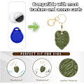 Miniatyrbilde 3 av 6: Lærnøkkelringholder Etui Kompatibel med Apple AirTag, Søt Beskyttende Air Tag Deksel Med Nøkkelring, Anti-ripe Finder GPS Tracker Etui fo Small Leaves