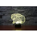 Miniatyrbilde 4 av 6: 3D Kanin nattlys bordsklampe optisk illusjon lamper 7 fargeendrende lys LED bordlampe Jul Hjem Kjærlighet Bursdag Barn Barn Dekor Leke Gave