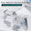 Miniatyrbilde 4 av 8: Machenike G5 Pro Trådløs Spillkontroller for Windows PC, Switch, IOS og Android, PC-kontroller Hall Effect Joystick og Trigger/Gyroskop, RGB-lys White