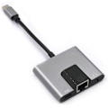 Miniatyrbild 2 av 6: USB till Ethernet-adapter, Typ-C till Ethernet USB C till 3,5 mm ljud PD snabbladdning LAN-nätverksadapter kompatibel med bärbar dator surfplatta telefon