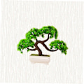 Miniatyrbilde 5 av 7: 1 stk. Glasspottet furuplanteskrivebordsdekorasjon Sinulasjonshilsen Furu Velkomstsang Velkommen Furu Planter Simulering Furu Plante Potteplante Bonsai Dekorasjoner