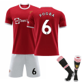 Miniatyrbild 1 av 2: 2022-2023 Ny Manchester United Barn & Vuxna Fotbollströja Träningströja Set No.6 POGBA L