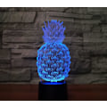 Miniatyrbillede 6 af 7: 3D Ananas Fjernbetjening 16 Farve Natlys Illusion Akryl LED Bord Sengelampe Børneværelse Skrivebords Dekoration Fødselsdagsgaver Legetøj til Børn