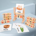 Miniatyrbillede 2 af 5: Spin and Read Phonics Træ Læseblokke | Læringsressourcer og Montessori Trælegetøj til Børn i Alderen 3 4 5 6