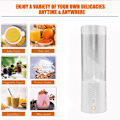 Miniatyrbillede 3 af 7: Personlig Blender til Shakes og Smoothies, 16 Oz Bærbar Blender med 6 Blade, USB Genopladelig Smoothie Blender til Hjem, Rejser og Kontor White