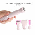 Miniatyrbilde 7 av 8: Elektrisk epilator, 4 i 1 USB-oppladbar epilator for kvinner, hårfjerner for kvinner, våt og tørr hårfjerner for armhuler og ben