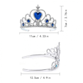 Pikkukuva 5 / 7: Puku Tiara Kruunusetti Prinsessan Puvustusjuhliin (8 Väriä), Keltainen + Tummansininen + Vihreä + Vaaleanpunainen + Valkoinen + Punainen + Taivaansininen + Violetti