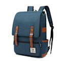 Miniatyrbild 1 av 6: Vattentät bärbar ryggsäck för handbagage, arbetsryggsäck för affärsresor, skolväska, moderiktig skolväska för högskolan Black Zipper Dark Blue L