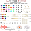 Miniatyrbilde 3 av 7: 6000 stk 24 farger polymerleireperler armbåndssett, vennskapsarmbåndssett, 6 mm Heishi-perler for smykkefremstilling med charms, gaver til tenåringsjente