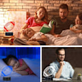 Miniatyrbillede 7 af 7: Fodbold 3D Lampe Optisk Illusion Natlys - 7 Farver Berøringskontakt Automatisk Gradient Natlys, Akryl og ABS Base USB Kabel Dekoration Værelse