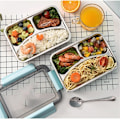 Miniatyrbillede 3 af 5: 304 Rustfrit Stål Termisk Madkasse Med Ske Lækagesikker Bestik Til Børn Bento Box Termosbeholder Til Varm Mad