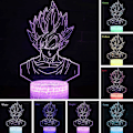 Miniatyrbillede 2 af 7: 3D Illusion Anime Lampe, 7 Farveskiftende 3D Illusion Anime Lys, Anime Figur 3D Lys Anime til Akryl LED Lampe Anime Led Lys til Børn