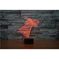 Miniatyrbillede 2 af 7: 3D Julemand Dell Fjernbetjening 16 Farve Natlys Illusion Akryl LED Bord Sengelampe Børneværelse Skrivebords Dekoration Fødselsdagsgaver Legetøj til Børn