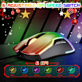 Miniatyrbilde 2 av 7: Trådløs Spillmus, RGB Spillmus, 12800 DPI Programmerbar Ergonomisk PC Spillmus med Kule Lyseffekter 7 Knapper