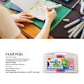Miniatyrbild 5 av 5: 36 färger akrylfärgpennor professionella vattentäta snabbtorkande akrylfärgpennor för trä duk sten DIY-hantverk