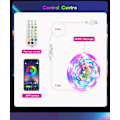 Miniatyrbillede 7 af 10: 9,85ft/3M LED-strimmel, musik synkroniseret farveskiftende RGBIC LED-strimmel indbygget mikrofon, Bluetooth-app-styrede LED-lys reb lys