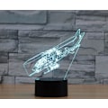 Miniatyrbillede 3 af 7: 3D Helikopter Fjernbetjening 16 Farve Natlys Illusion Akryl LED Bord Sengelampe Børneværelse Skrivebords Dekoration Fødselsdagsgaver Legetøj til Børn