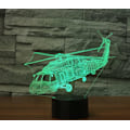 Miniatyrbillede 6 af 7: 3D Helikopter Fjernbetjening 16 Farve Natlys Illusion Akryl LED Bord Natlampe Børneværelse Skrivebords Dekoration Fødselsdagsgaver Legetøj til Børn