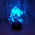 Miniatyrbilde 3 av 6: 3D Ishockey Målvakt Nattlys Berøringsbord Skrivebord Optisk Illusjon Lamper 7 Farge Skiftende Lys Hjemmedekorasjon Jul Bursdagsgave (Stil X)