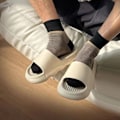 Miniatyrbild 3 av 6: Herr Pillow Tofflor Snabbtorkande Supermjuka Halkfria Studsande Duschtofflor Sandaler för Inomhus 44-45 Vit White 44-45