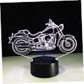 Miniatyrbilde 7 av 7: Motorsykler for 3D nattlys Fargeskiftende nattlys Gutter nattlys Bil nattlys LED motorsykkel lys 3D lampe