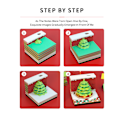 Miniatyrbild 5 av 5: Julgran 3D Memo Block Innovativ Pappersnideri Konst 3D Sticky Notes Snideri Konst Anteckningsblock