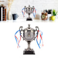 Miniatyrbild 2 av 5: Retro klocka Livsliknande trofémodell Dekorativ liten skrivbordsväckarklocka för sovsal Sovrum Vardagsrum Dark Gold