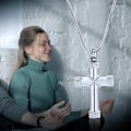 Miniatyrbillede 5 af 6: AVEKI Reb Winding Cross Cremation Ashes Urn Pendant Halskæde Minde Keepsake Smykker Herrens Bøn Cross Ashes Halskæder, Sølv