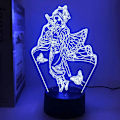 Miniatyrbilde 1 av 2: 3D Illusions nattlys Anime Kochou Shinobu Lampe Led Akryl Panel Lys for soverom dekor (16 farger med fjernkontroll)