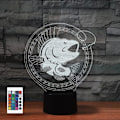 Miniatyrbilde 1 av 7: 3D Go Fishing Fjernkontroll 16 Farger Nattelysbilder Illusionsakryl LED Bord Nattbord Lampe Barn Soverom Skrivebord Dekor Bursdagsgaver Leke for Barn