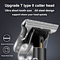 Miniatyrbild 6 av 9: Winnieindustries hårtrimmers för män, klippmaskiner för hårklippning, sladdlös barberhårstrimmer, elektrisk T-blad grooming kit för skägg, huvud och F Silver