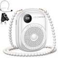 Miniatyrbillede 1 af 7: Bærbar Stemmeforstærker med Ledning Mikrofon og Højttaler, PA-System Stemmeforstærker med Mikrofon Headset til Lærere, Tale, Turguider, Trænere White