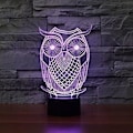 Miniatyrbillede 2 af 5: 3D Ugle Ørn Natlys Bordskrive Optisk Illusion Lamper 16 Farveskiftende Lys LED Bordlampe Julegave Hjem Kærlighed Fødselsdag Børn Børn Dekoration Gave