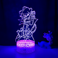 Miniatyrbillede 3 af 7: Anime Kill La Kill LED Natlampe til Soveværelsesindretning Lys Fødselsdagsgave Manga Kill La Kill 3D Bordlampe Akryl