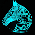 Miniatyrbilde 7 av 7: 3D Hest Nattelys Bordskrive Optisk Illusjon Lamper 16 Farge Skiftende Lys LED Bordlampe Jul Hjem Kjærlighet Bursdag Barn Barn Dekor Leke Gave