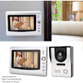 Miniatyrbild 4 av 6: Trådbunden videointercomsystem, 7-tums LCD-skärm videodörrklocka dörrtelefonsystem med kamera, stöd för IR-nattseende, dubbelriktad intercom