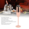Miniatyrbillede 6 af 6: Rustfrit og misfarvningsbestandigt metalgoblet med skrå mund, rustfrit stålglas til champagne til fest, fest, hjem, belagt Copper