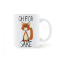 Miniatyrbillede 3 af 3: Oh For Sake Fox Kaffe Krus Morgenmad Krus Sjov Kaffe Krus 11 Ounces Inspirerende Og Motiverende