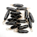 Miniatyrbild 4 av 4: Luckeeper Healing Crystal Wands | Svart Obsidian | 6 Facetterad Reiki Chakra Meditationsterapi 4 PCS