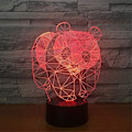 Miniatyrbilde 2 av 6: 3D Panda nattlys Dyr Bordskrive Optisk Illusjon Lamper 7 Farge Skiftende Lys LED Bordlampe Jul Hjem Kjærlighet Bursdag Barn Barn Dekor Leke G