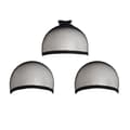 3 stycken Svarta Perukmössor i One Size (2 Elastiska Hårnät + 1 Elastiskt Hårnät Öppen Ände),TH