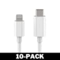 USB-C til Lightning-kabel iPhone Hurtiglader 2M Hvit 10-pakning [kk],SD