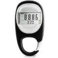 3D Pedometer, Multifunction Pedometer with Climbing Carabiner – Portable, LED Display, for Running and Walking Black,AB