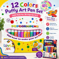 Miniatyrbild 2 av 8: 3D Bubble Pen Puffy Paint Popcorn-pennor set, Popcorn-ritpennor 24 PC