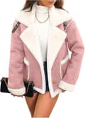 Vinterjacka för dam, fleece, varm, termisk, passform för inomhusbruk, sportjackor, vinterjacka Rose L